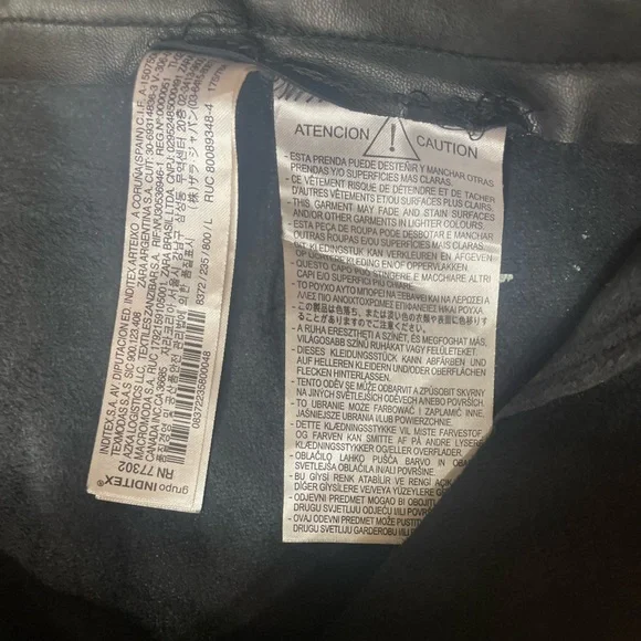 EUC Zara Black Faux Leather High-Waist Ankle Zip Pants - Picture 13 of 13